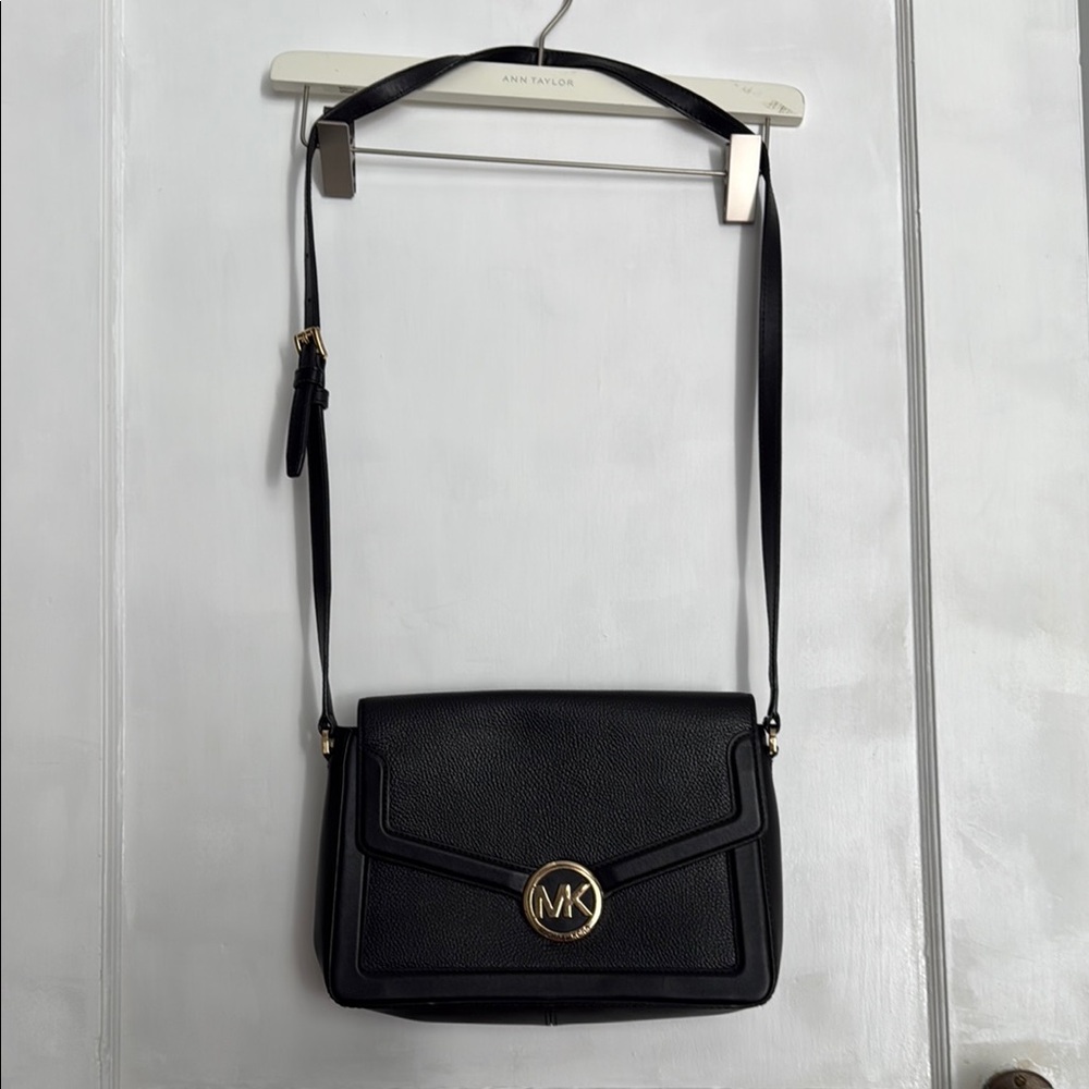 Michael Kors Black and Gold Crossbody Bag